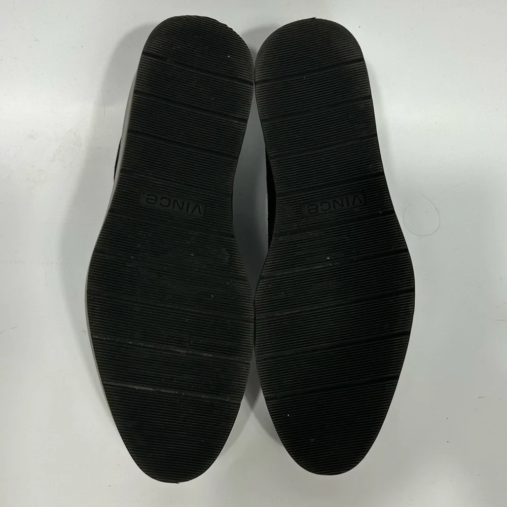 VINCE Black Davy Slip-on Oxford Suede Platform Shoes Size 7
